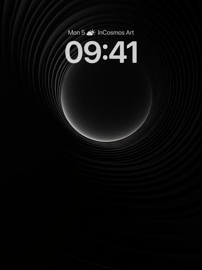 Void Spiral Wallpaper with Light Halo