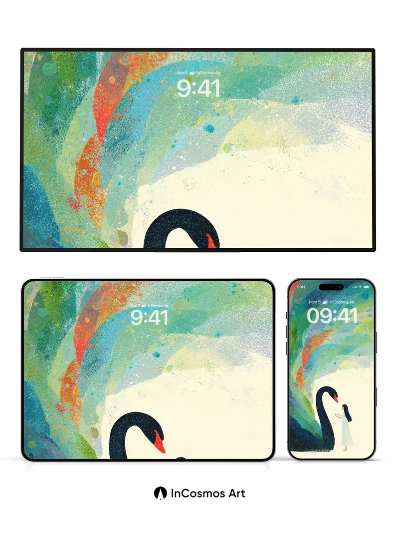 Whispering Depths Wallpaper with Serpent's Gaze