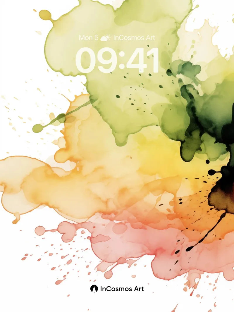 Whispering Ink Wallpaper with Chromatic Breath