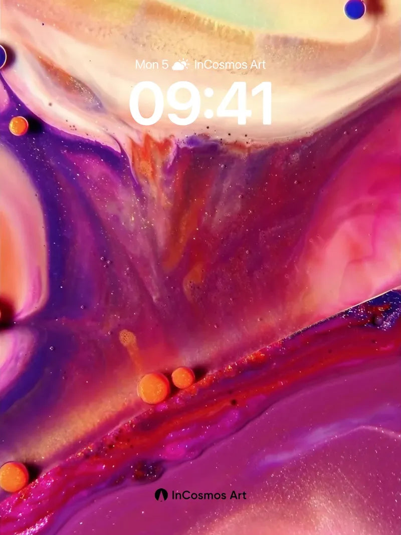 Luminous Abyss Wallpaper with Floating Orbs