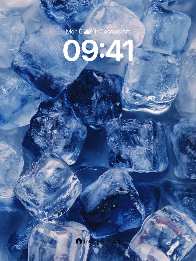 Frostbound Crystal Wallpaper with Liquid Shadows