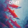 Crimson Current Wallpaper with Underwater Pulse wallpaper for iPhone, iPad & Mac