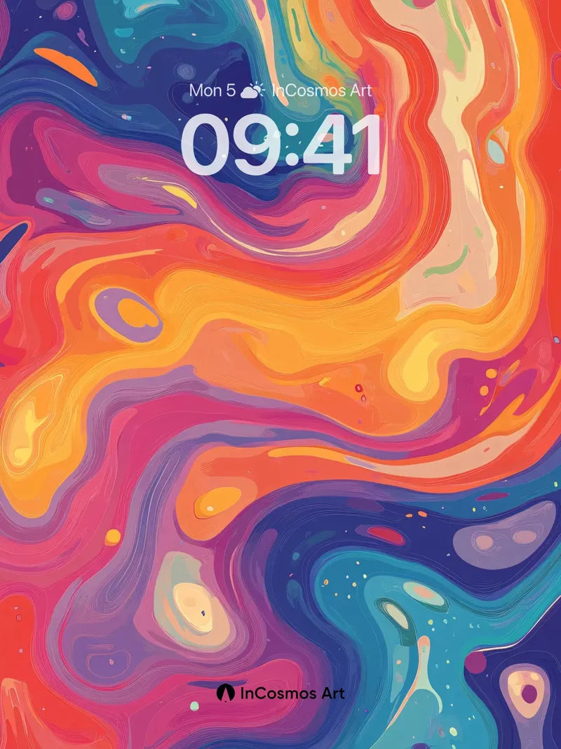 Luminous Swirl Wallpaper with Cosmic Pulse