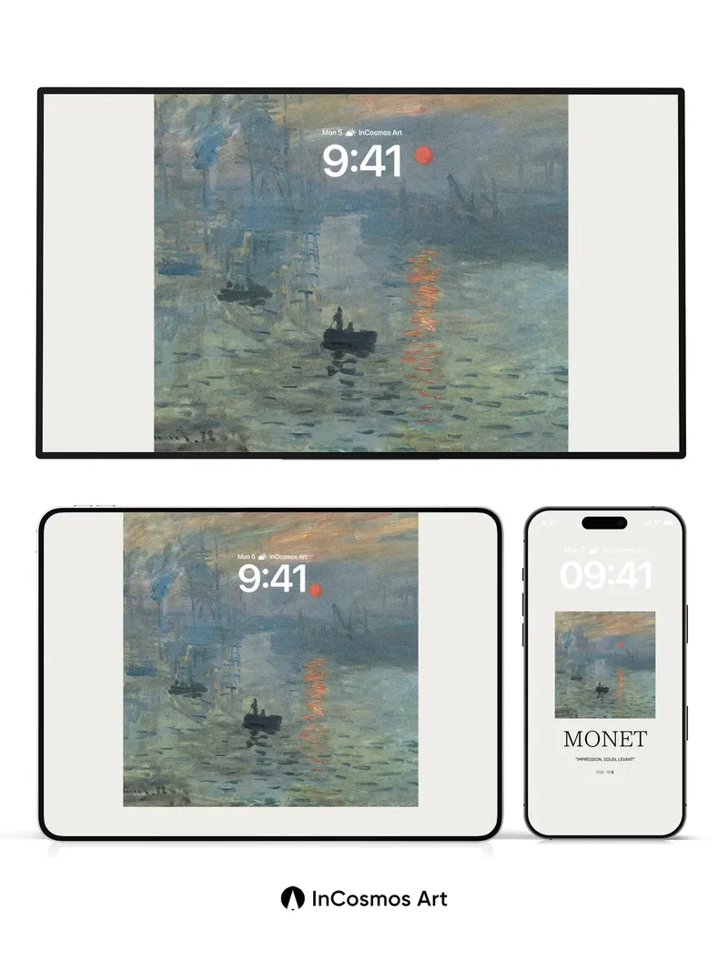 Misty Dawn Wallpaper with Floating Light