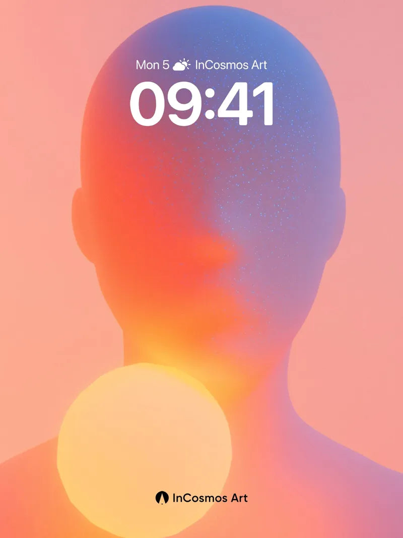 Luminous Silhouette Wallpaper with Celestial Glow