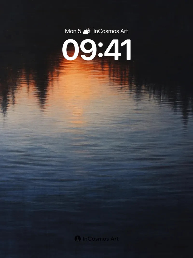 Silent Ember Wallpaper with Forest Reflections