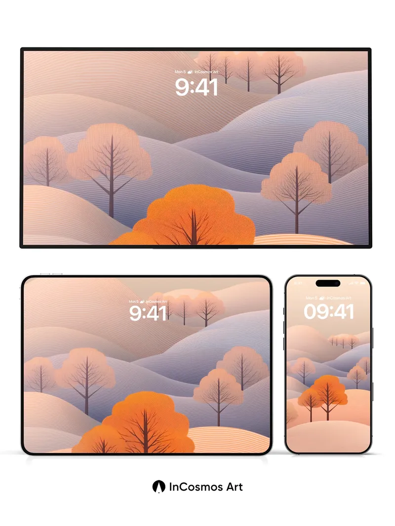 Autumn Hush Wallpaper with Whispering Hills