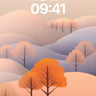 Autumn Hush Wallpaper with Whispering Hills wallpaper for iPhone, iPad & Mac