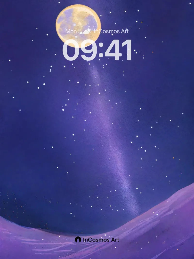 Lunar Hush Wallpaper with Starlit Dunes