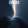 Cosmic Veil Wallpaper with Stardust Hands wallpaper for iPhone, iPad & Mac