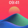 Neon Dunes Wallpaper with Gradient Sun wallpaper for iPhone, iPad & Mac
