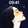 Stellar Whisper Wallpaper with Cosmic Hair wallpaper for iPhone, iPad & Mac