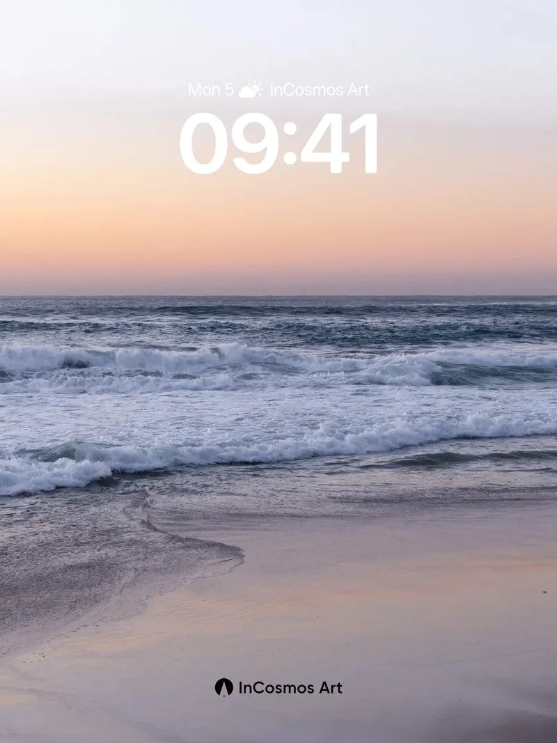 Serenity Seashore Wallpaper with Dusk Hues