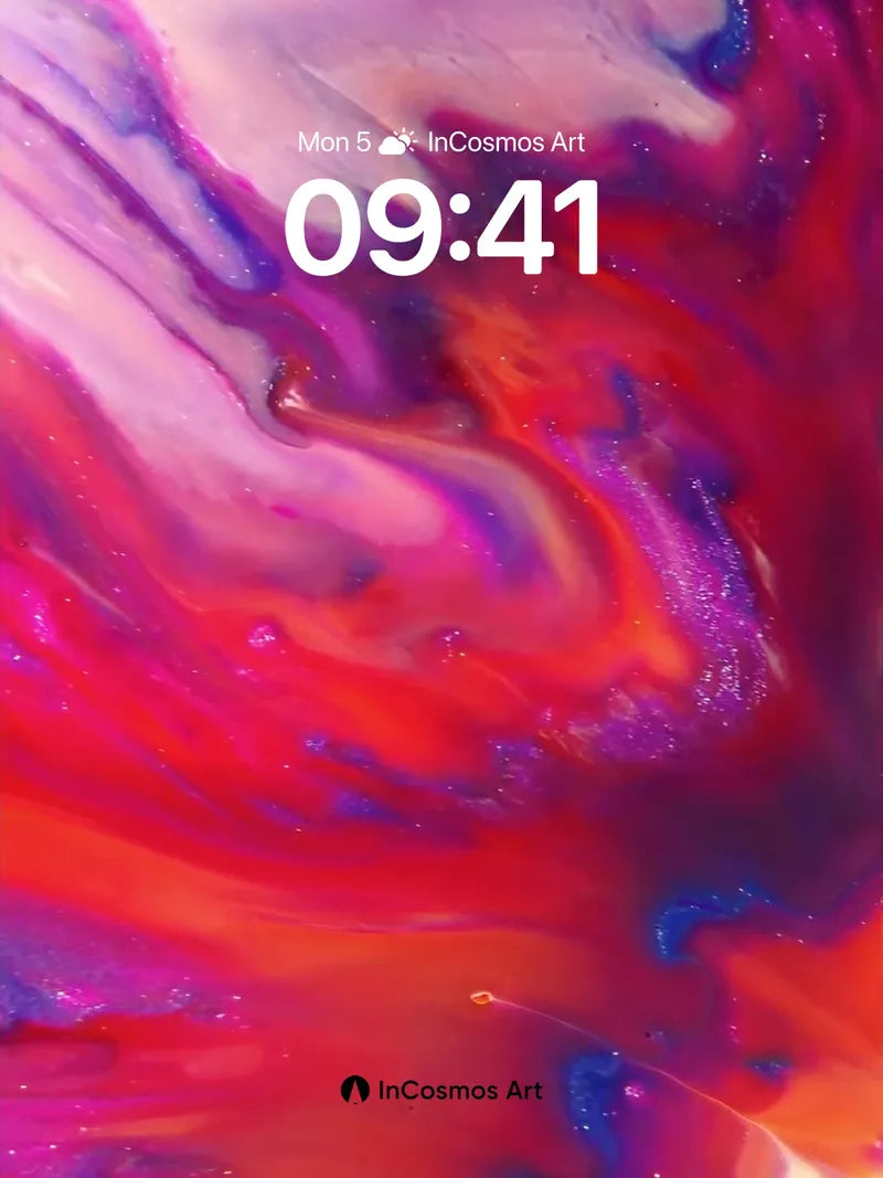 Crimson Mirage Wallpaper with Liquid Light