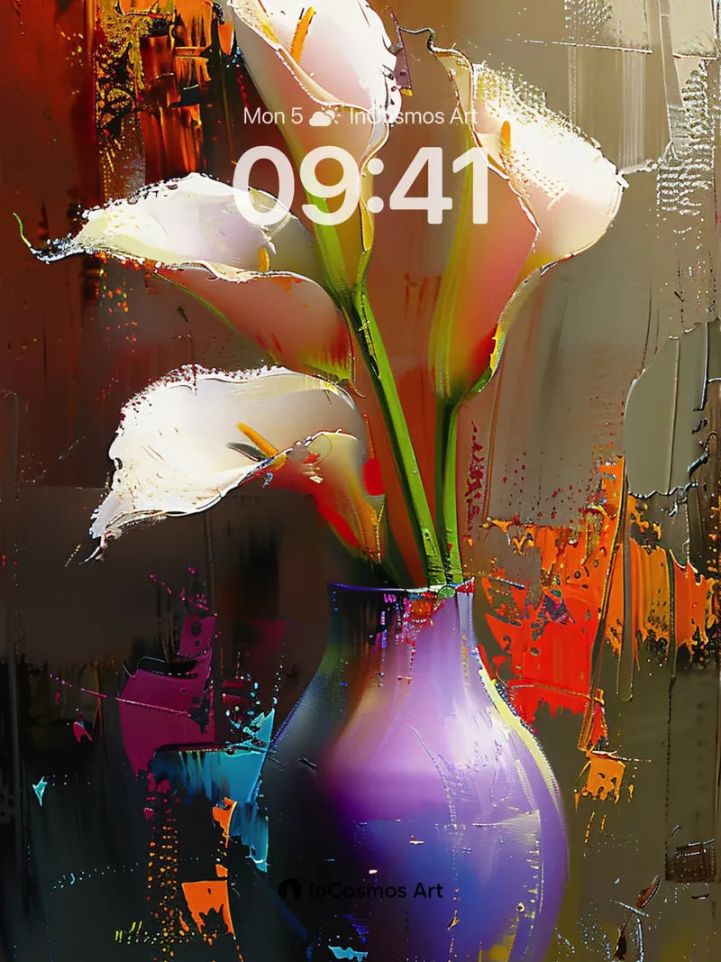 Luminous Stillness Wallpaper with Calla Echoes wallpaper for iPhone, iPad & Mac