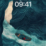 Whispering Tides Wallpaper with Hidden Cavern Light wallpaper for iPhone, iPad & Mac