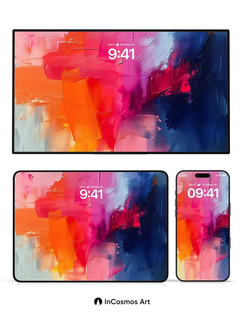 Crimson Pulse Wallpaper with Electric Veins