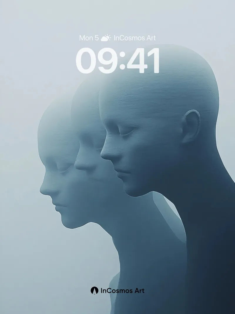 Serenity Echo Wallpaper with Ghostly Profiles