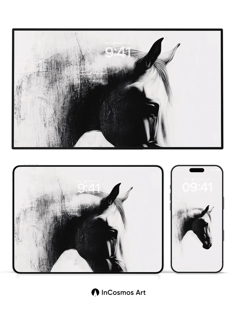 Silent Shadow Wallpaper with Charcoal Breath