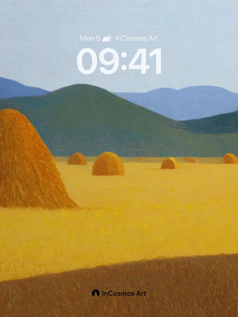 Silent Watcher Wallpaper with Golden Fields