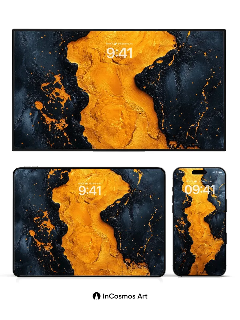 Lava Vein Wallpaper with Molten Pulse