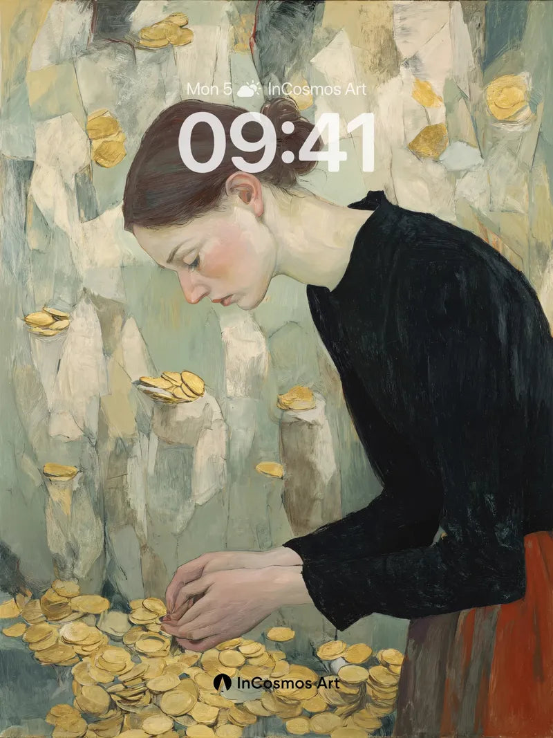 Golden Silence Wallpaper with Whispers of Time wallpaper for iPhone, iPad & Mac