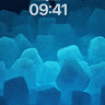 Deep Blue Ice Cube Background wallpaper for iPhone, iPad & Mac