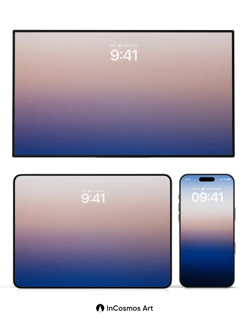 Serenity Gradient Wallpaper with Soft Horizon