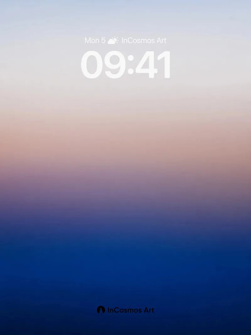 Serenity Gradient Wallpaper with Soft Horizon wallpaper for iPhone, iPad & Mac
