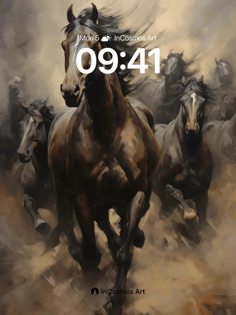 Thundering Hooves Wallpaper with Dust Storm Pulse wallpaper for iPhone, iPad & Mac