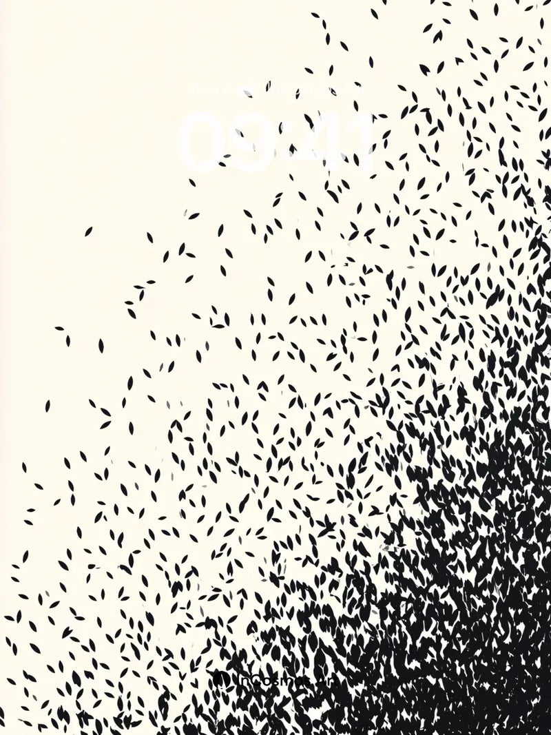 Whispering Ink Wallpaper with Floating Fragments