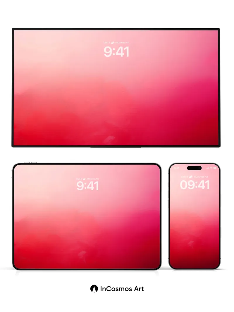 Crimson Hush Wallpaper with Ethereal Depth