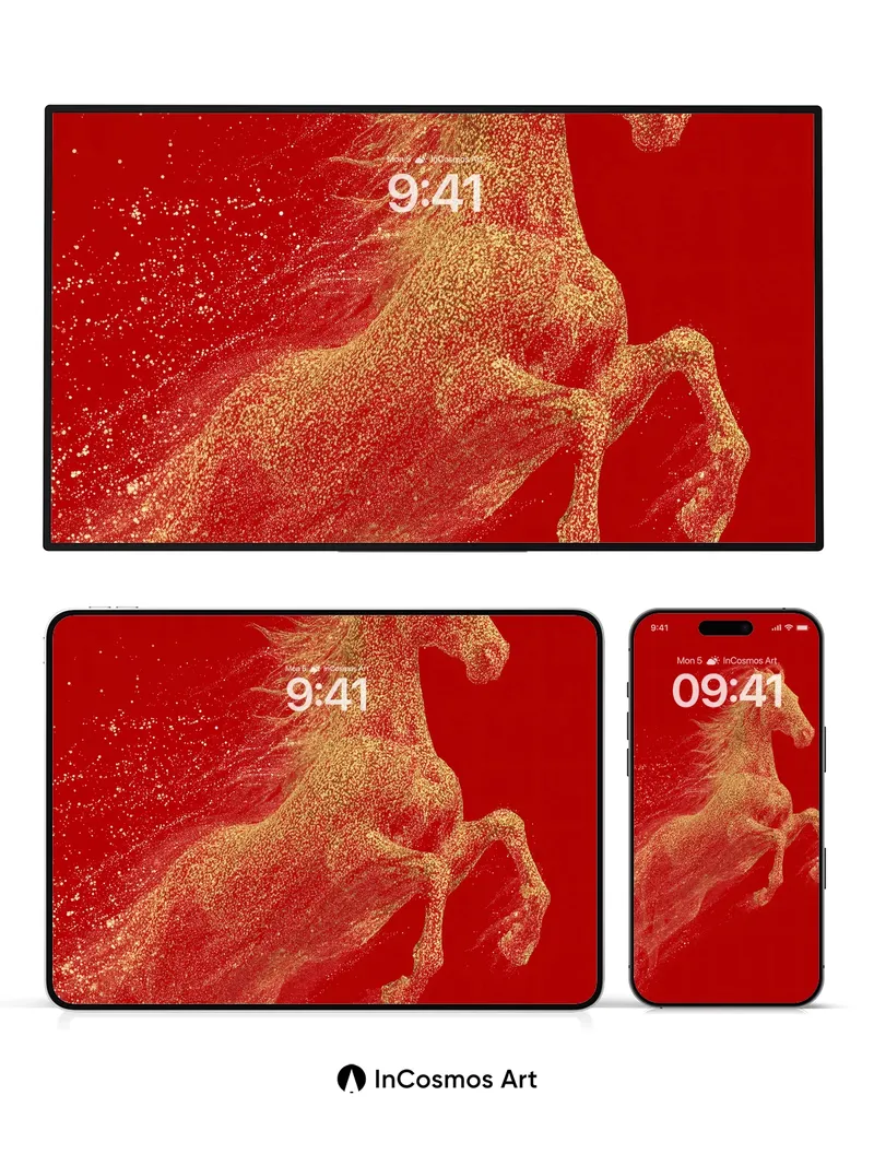 Golden Storm Wallpaper with Particle Motion