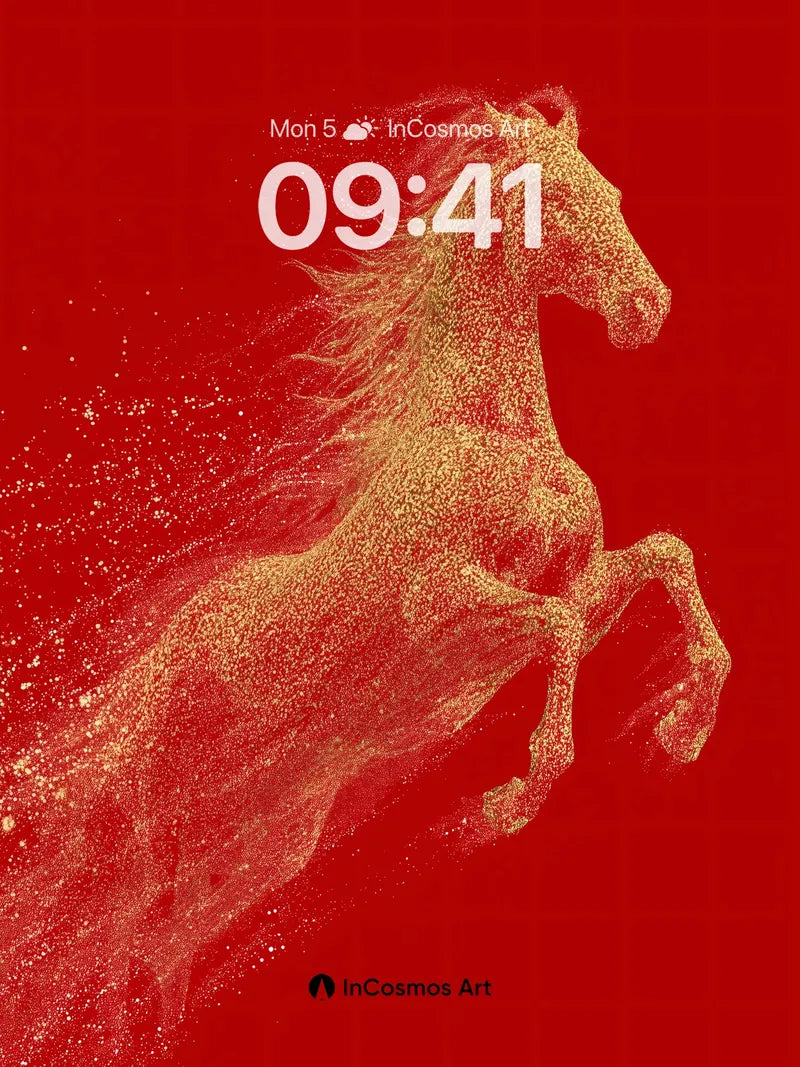 Golden Storm Wallpaper with Particle Motion