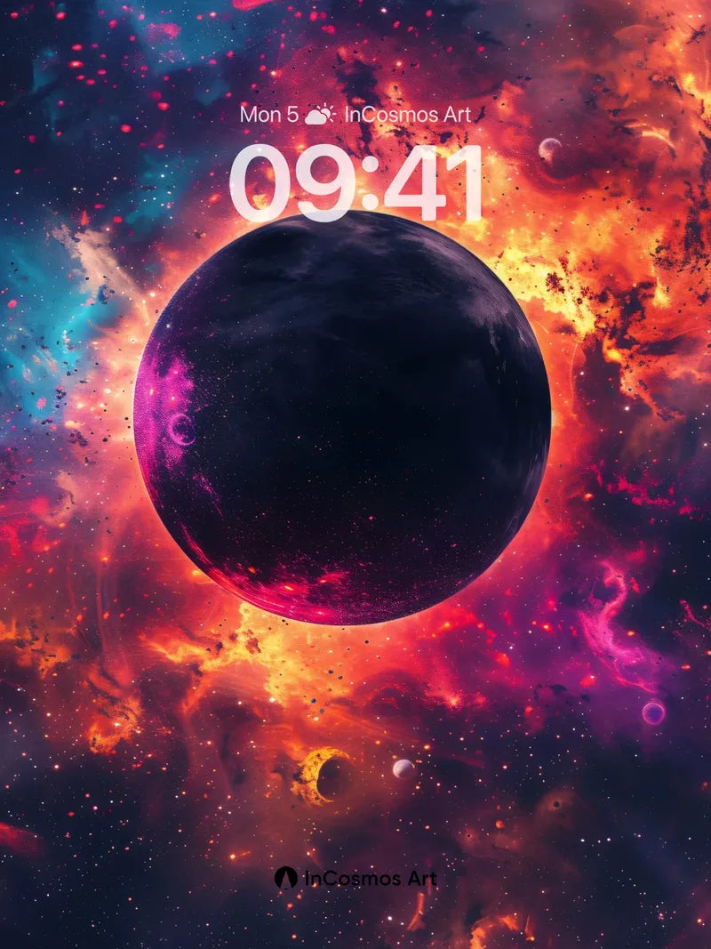 Cosmic Ember Wallpaper with Nebula Veils wallpaper for iPhone, iPad & Mac