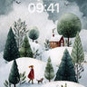 Whispering Snowfall Wallpaper with Crimson Walker wallpaper for iPhone, iPad & Mac
