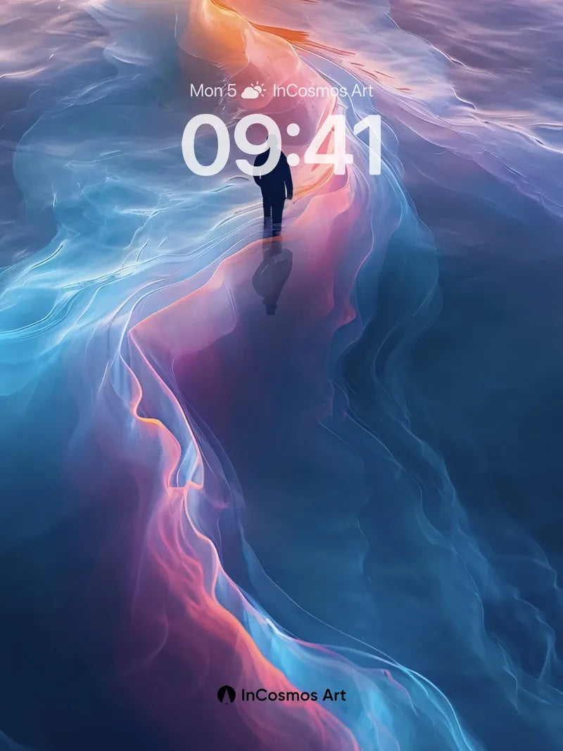 Surreal Pathway Wallpaper with Cosmic Flow