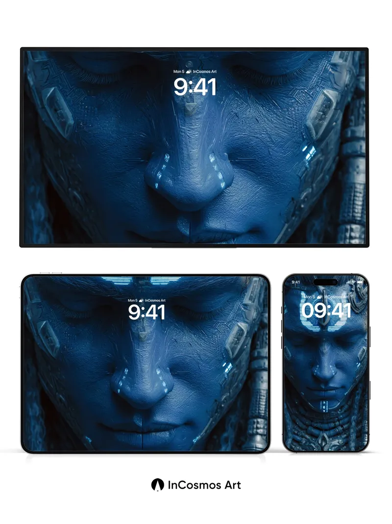 Circuit Dream Wallpaper with Celestial Markings