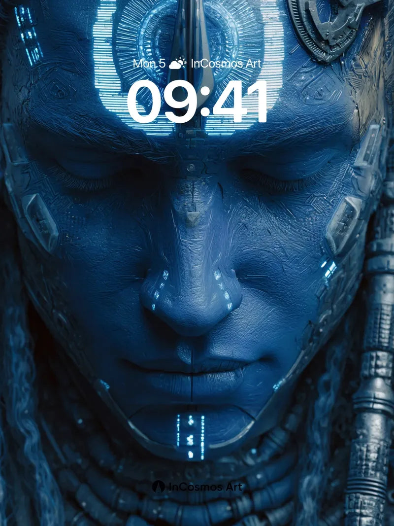 Circuit Dream Wallpaper with Celestial Markings