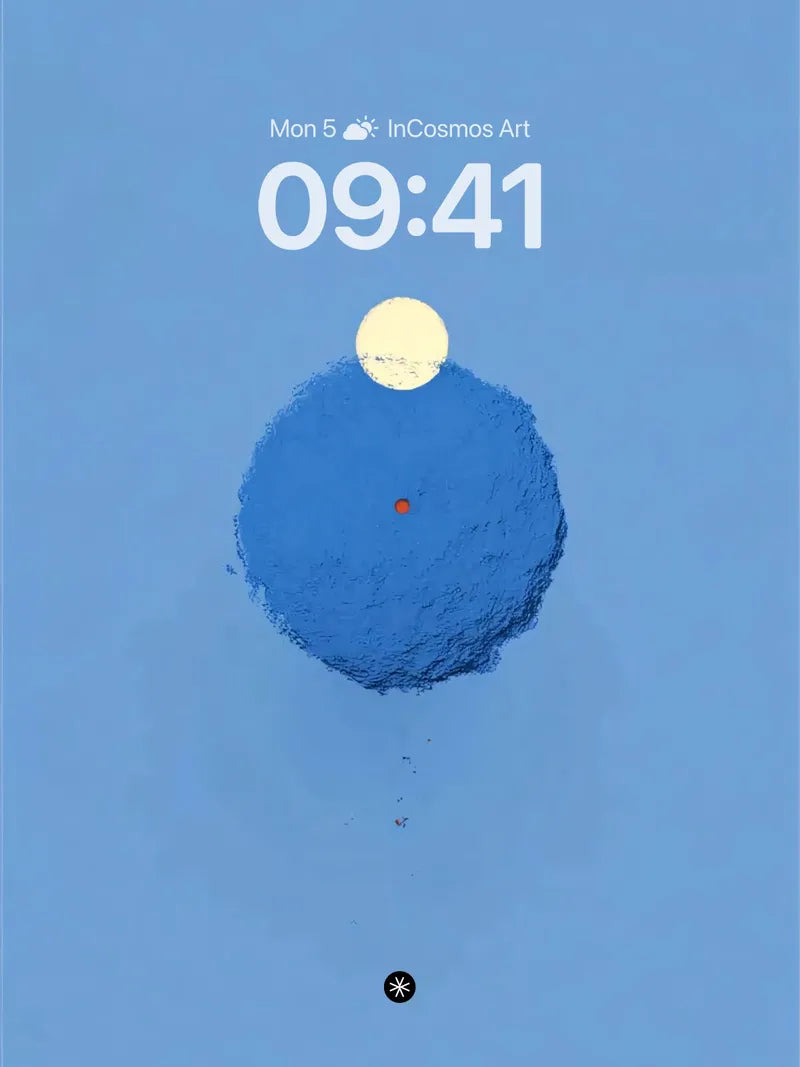 Minimalist Blue Sky Abstract Wallpaper 4K for iPhone Lock Screen