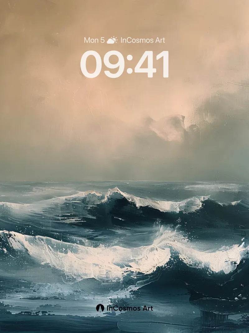 Stormborn Sea Wallpaper with Whispering Waves