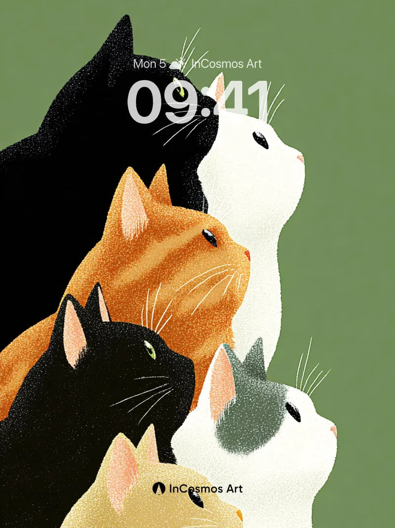 Whispering Feline Wallpaper with Soft Gaze