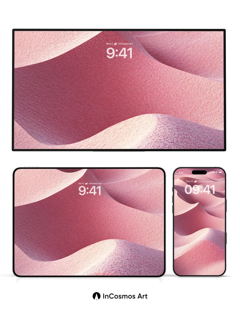 Satin Dune Wallpaper with Soft Light Trails