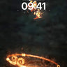 Ember Script Wallpaper with Floating Glyphs wallpaper for iPhone, iPad & Mac