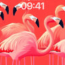 Pink Mirage Wallpaper with Flamingo Flock wallpaper for iPhone, iPad & Mac