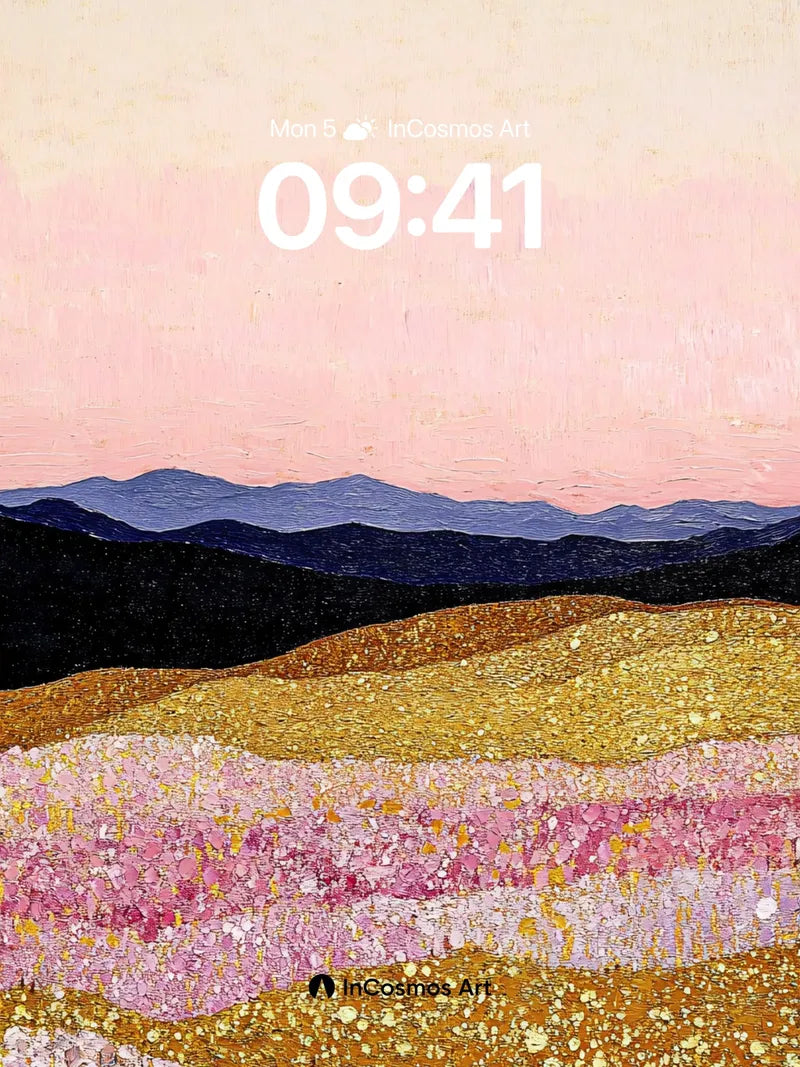 Golden Hush Wallpaper with Pink Horizon wallpaper for iPhone, iPad & Mac