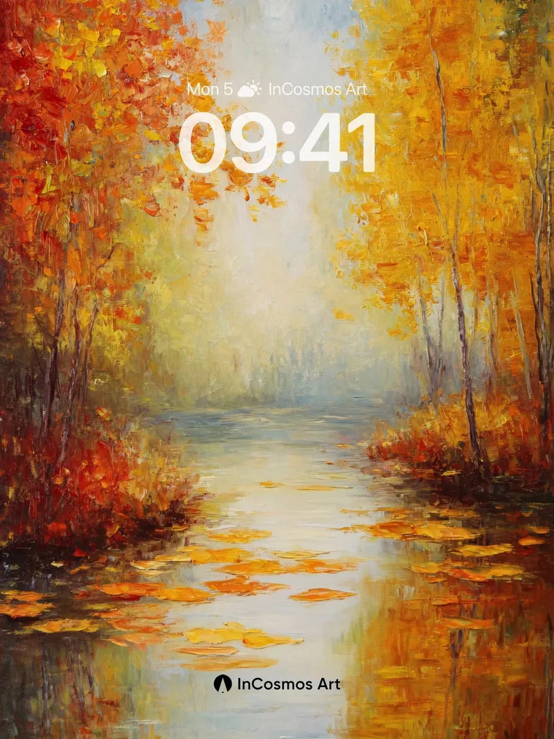 Autumn Hush Wallpaper with Golden Reflections