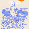 Serene Solitude Wallpaper with Sunlit Waves wallpaper for iPhone, iPad & Mac