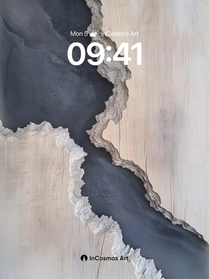 Stone Vein Wallpaper with Shadowed Depths