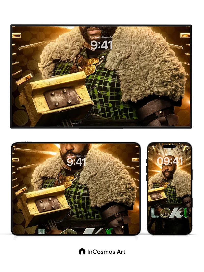 Golden Crowned Warrior Wallpaper with Mythic Aura